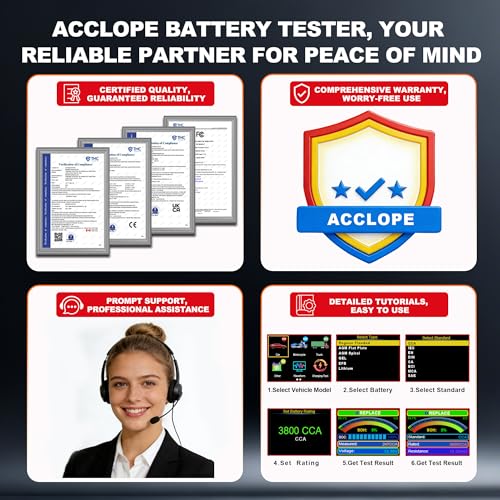 Image of BT90 PRO 2-360Ah Battery Tester with Cloud Printing, 30-3800 CCA, 6V /12V /24V Digital Analyzer, SOH /SOC /Volt /Res /Cranking&Charging Test, Real‑Time Ambient Temp, AGM /EFB /Gel /Li