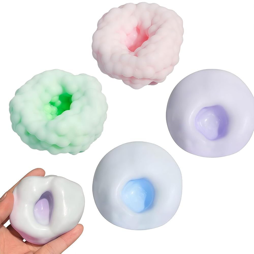 4 PCS Stress Relief Toys, Stress Balls for Adults, Small Stress Balls for Adults Portable Toy