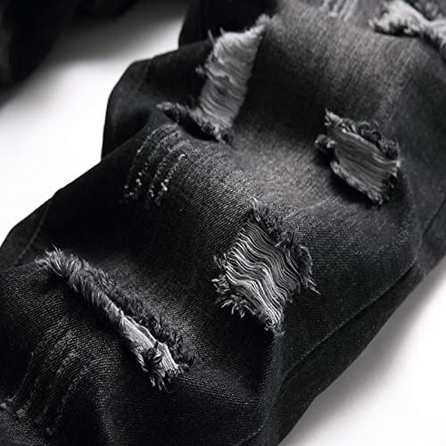 Brede spijkerbroek voor heren Klassieke modetrend Persoonlijkheid Knappe Honderd Met Slanke Stretch Straat Honderd Met Rechte Broek - Afbeelding 6