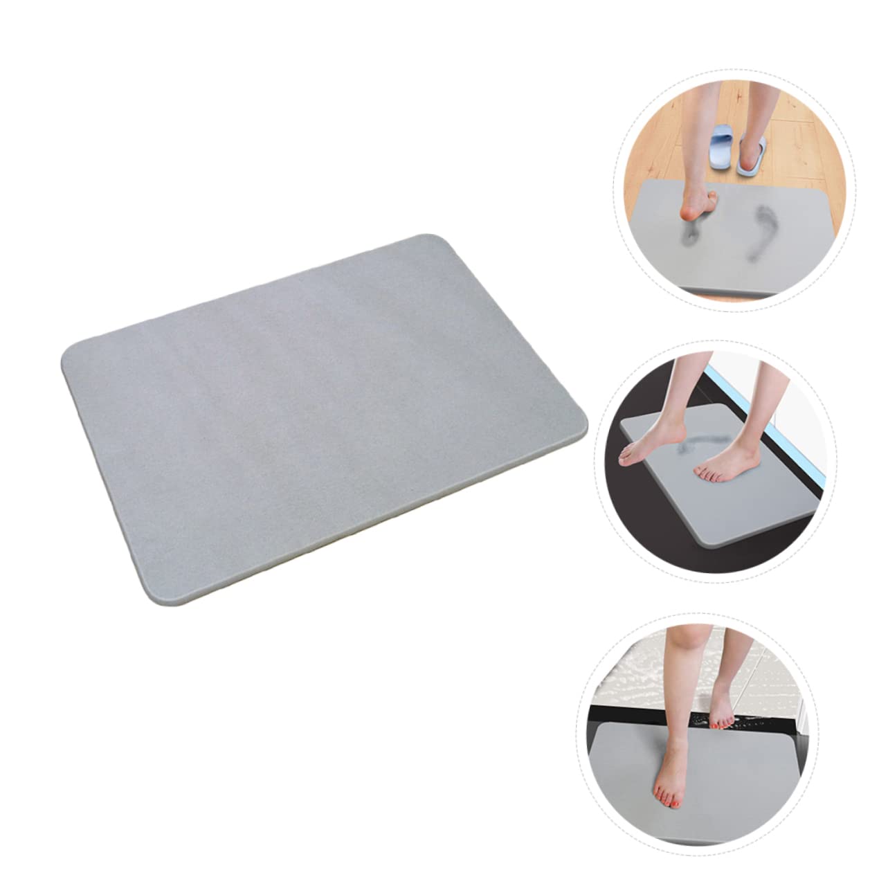 Cabilock Alfombra Antideslizante Alfombra De Ducha Alfombras De Baño para Bañera Esteras De Espuma Alfombra+Puerta+Exterior+Exterior Barro De Diatomeas Esponja Lujo Ligero