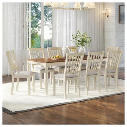 AMERLIFE 9-Piece Farmhouse Dining Set