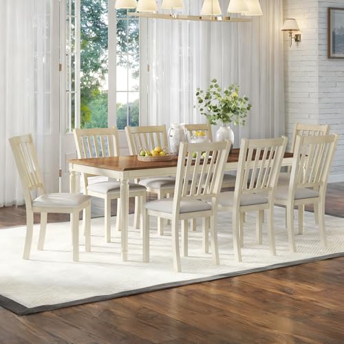 AMERLIFE 9-Piece Solid Wood Dining Set