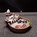Fish Backflow Incense Burner, Handmade Ceramic Backflow Incense Cone Sticks Holder Home Decor Porcelain with Two Fish and 20 pcs Incense Cones