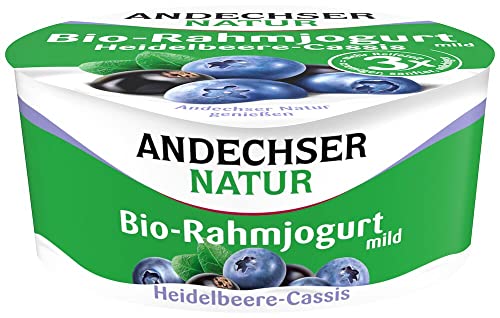 Andechser Natur AN Bio-Rahmjogurt Heidelbeere-Cassis 10% (6 x 150 gr) Cover
