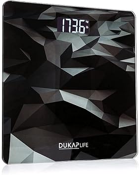 DUKAP Life Digital Bathroom Body Weight Scale with LCD Display Backlight, Highly Accurate Weight Scale for Family Use and Weight up to 400 lbs Black