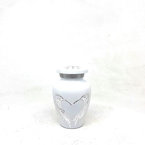 Miniatura 7 de Urnas pequeñas blancas para cenizas humanas - Mini urnas de alas de ángel - Urnas de recuerdo de cremación para cenizas - Urna -ERN - Urnas pequeñas