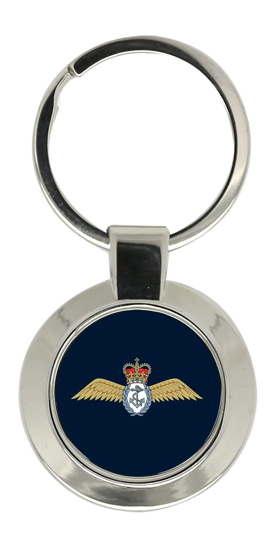 Giftshop Uk Unisex Silver Coloured Metal Fleet Air Arm Wings, Royal Navy Key Ring