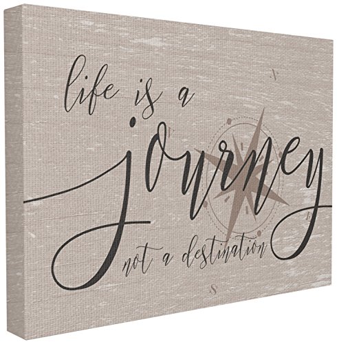 Stupell Industries Life is a Journey XXL Stretched Canvas Wall Art, 30 x 1.5 x 40, Proudly Made in USA