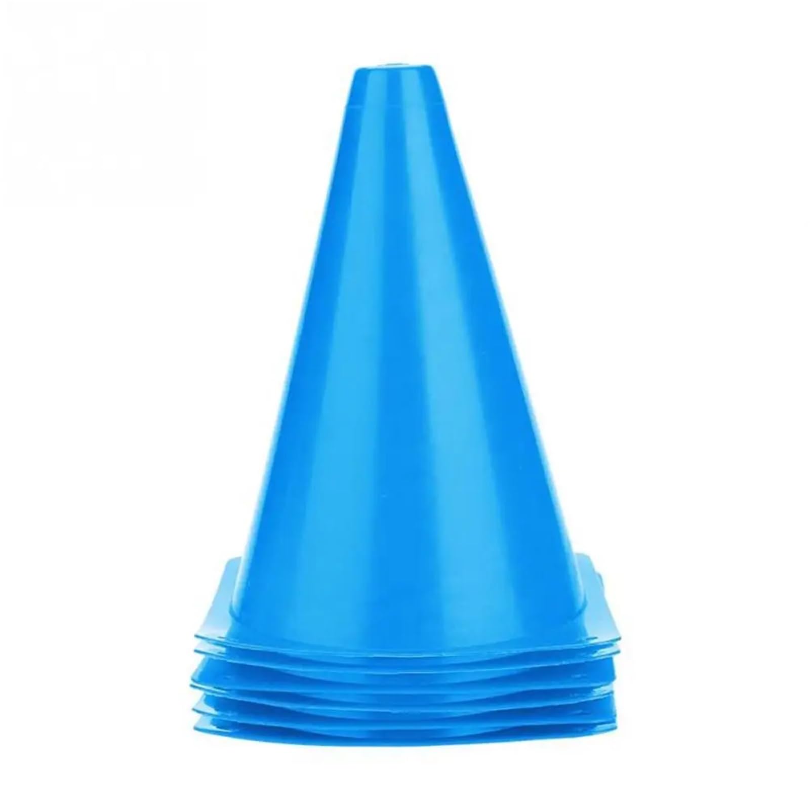 Plastikowe stożki, 10 szt. piłka nożna, trening, łyżwiarstwo, fitness, sprzęt sportowy, stożki, marker, piłka nożna, do gier na świeżym powietrzu, wewnątrz, niebieskie, 18 cm