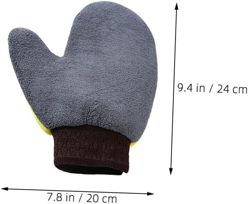 3pcs Car Washing Gloves Scratch Coral Fleece Mitts for Vehicle Exterior Cleaning and Non-Slip Design for Car and Home Cleaning Tasks
