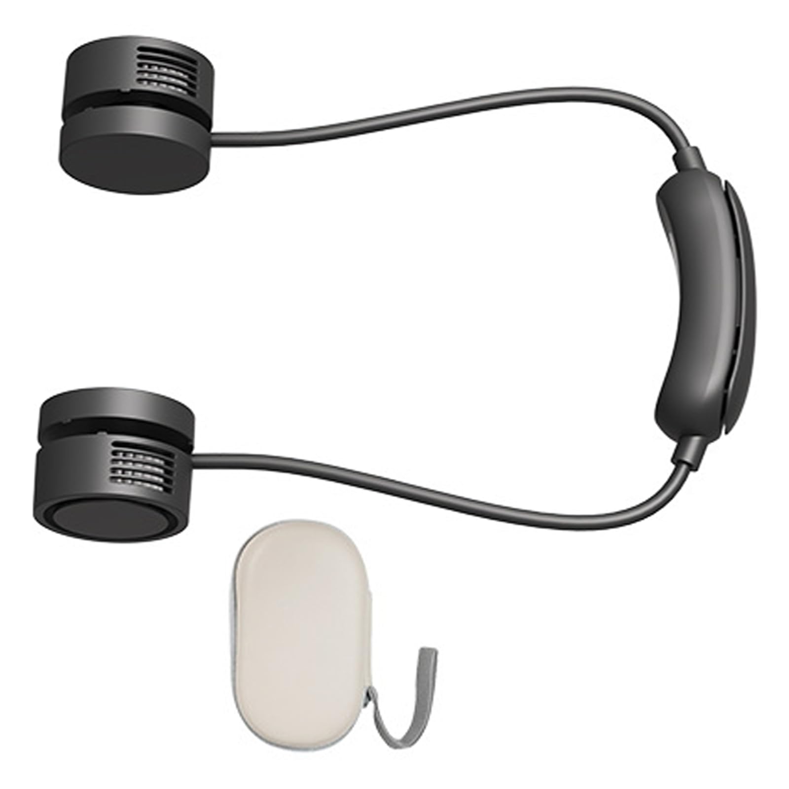 Ventilador de cuello combate el sudor corporal con doble bateria de larga duracion