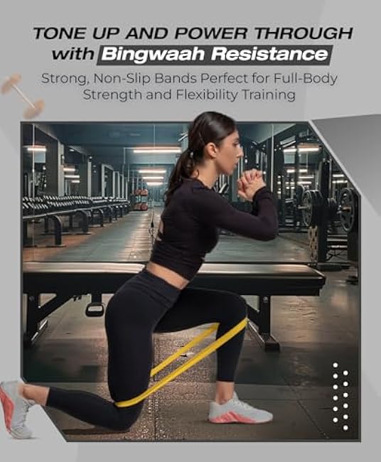 Mini Loop Resistance Bands for Exercise - Set of 5 Elastic Bands for Exercise, Strength Training & Rehab - 5 Resistance Levels. Portable & Durable Resistance Bands for Home, Gym & Outdoors