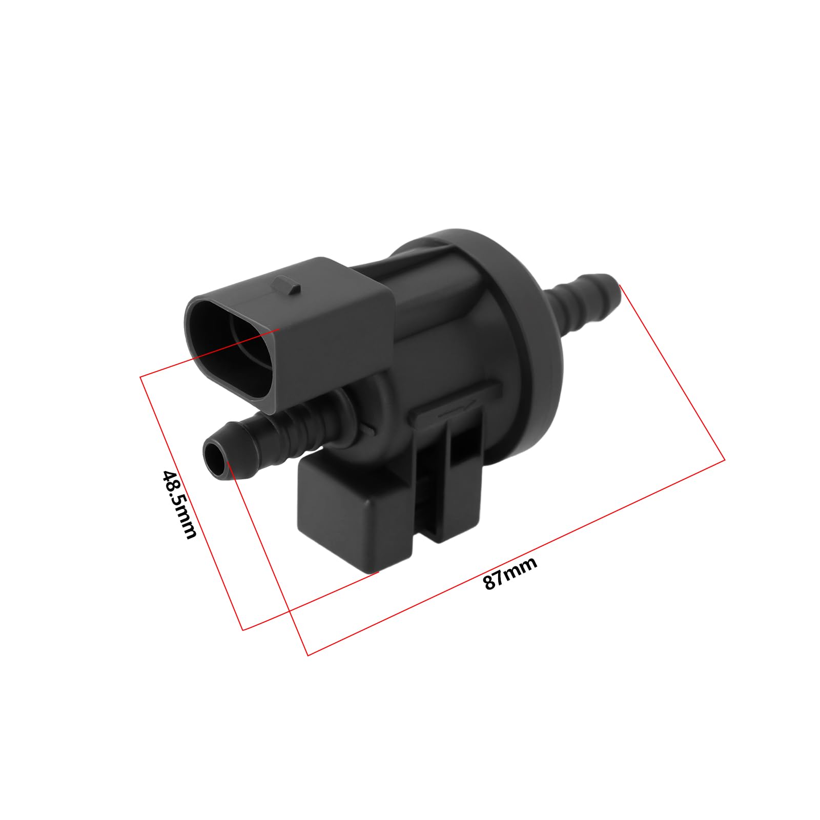 EMSea 1 Pz. Valvola Di Spurgo Del Contenitore Del Vapore Dell'auto Solenoide Valvola Di Sfiato 0280142432 06E906517A Compatibile Con Jetta Compatibile Con Golf Nero