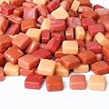 200 Pieces Glass Mosaic Tiles Colorful Square Tile Bulk Piece for Crafts Home DIY Decoration Gifts Supplies in 6 Colors Series