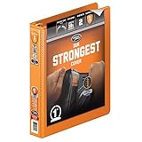 Wilson Jones Heavy Duty Round Ring View Binder with Extra Durable Hinge, 1 Inch, Customizable, Orange (W363-14-716)