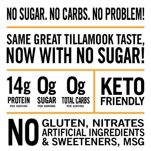 Tillamook Country Smoker Keto Friendly Zero Sugar Beef Jerky, Black Pepper, 6.5 Ounce #TOP2