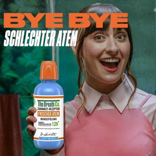 The Breath Co. Mundspülung (500ml), Zahnfleischpflege für bis zu 12 Stunden Frischer Atem, Antibakterielles Mundwasser für Zahnpflege gegen Mundgeruch, Alkoholfrei, Eis Minze – Bild 4