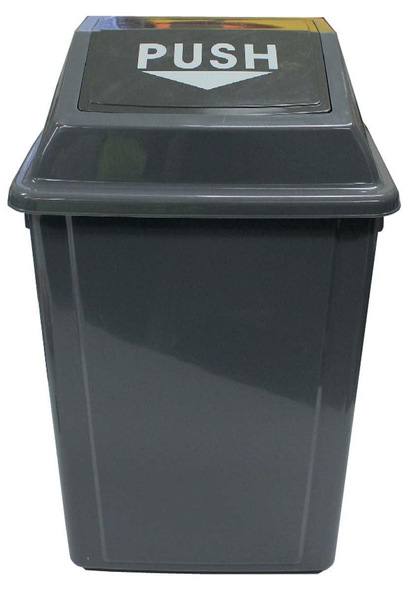 Cleanlink Rubbish Bin With Bullet Lid 60 Litre Grey