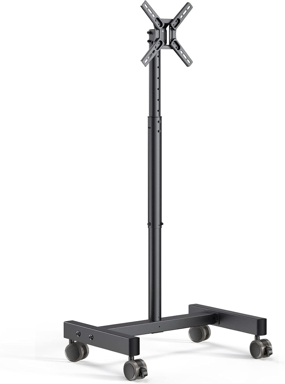 PERLEGEAR Supporto TV da Pavimento con 4 Ruote per Schermo da 13 a 43 pollici, 30° Inclinabile Porta tv da Terra Mobile fino a 20 kg, Carrello porta tv con 8 Regolabile in Altezza, Max VESA 200x200mm