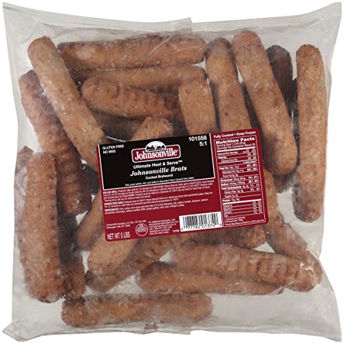 Johnsonville Heat & Serve Ultimate Cooked Bratwurst Pork Links, 5 lb, (2 count)