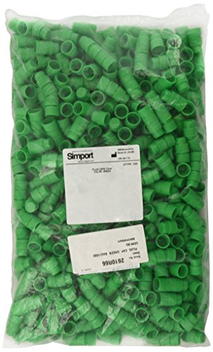 Bouchons en polyéthylène 17 mm vert pour échantillonnage
