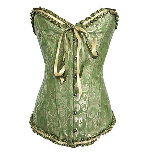 Corset pour femme vert pleine poitrine bustier gothique vintage amincissant