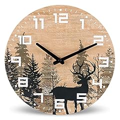 NIKKY HOME Cabin Wood Deer Elk Wall Clock Silent Non Ticking 12 Inch Battery Operated Rustic NIKKY HOME Cabin Wood Deer Elk Wall Clock Silent Non Ticking 12 Inch Battery Operated Rustic review