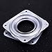 4 Pieces 3 Inch Square Lazy Susan Turntable Bearings Rotating Bearing Plate with 150 Pound Capacity, 5/16 Inch Thick (Silvery)