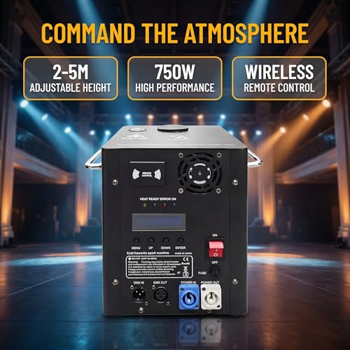 Máquina de Chispas Frías Novastra Stage Spark 2x750W DJ miniatura 5