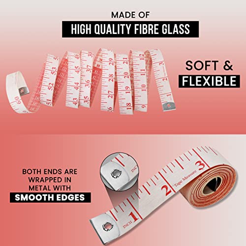 Pack Of 2 Soft Tape Measure |,Accurate Measuring Tape For Body, Fabric Tape Measure | Dual Scale Cloth Sewing Tape Measure,Tailor Ruler |150Cm/60Inch #TOP3