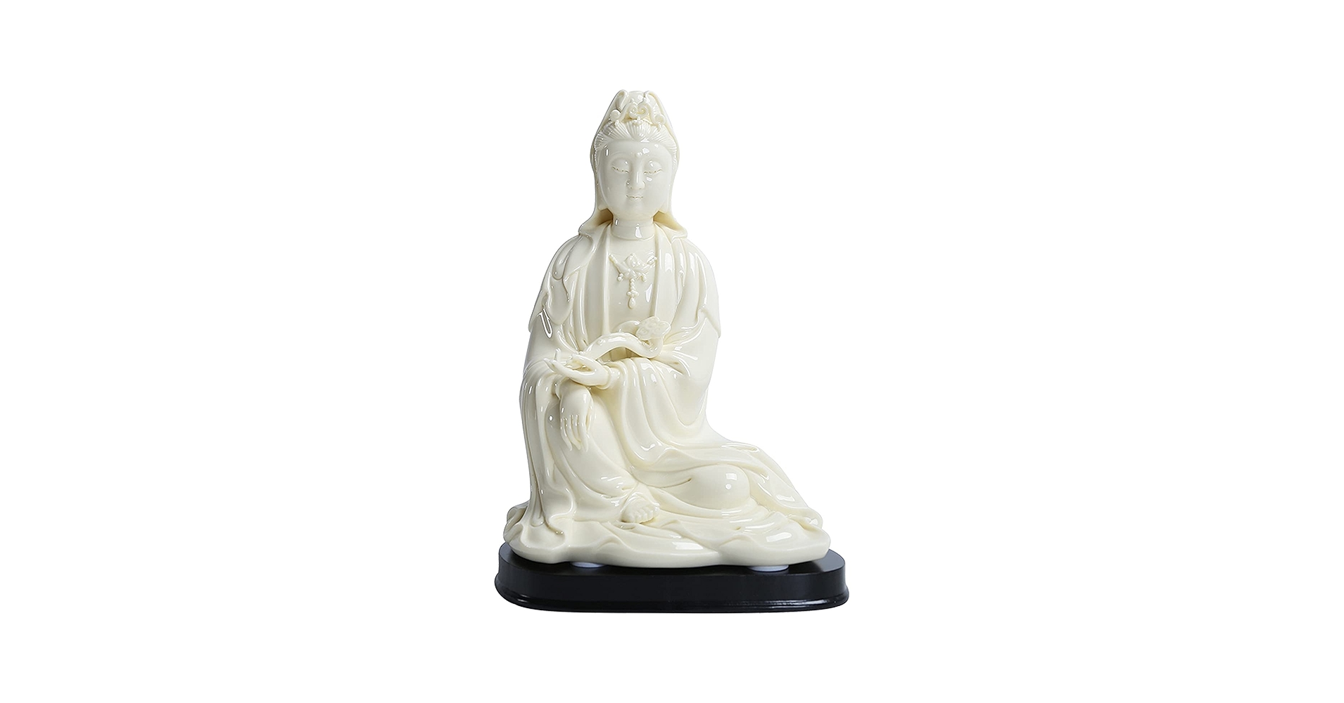 清朝19世紀 粉彩磁器 如意観音像 清朝19世紀 粉彩磁器 如意観音像