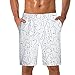 Generico Pantaloncini Uomo Sportivi Basket Pantaloncini da Spiaggia Asciugatura Rapida a Vita Media con Coulisse Stampata a Righe Casual da Uomo con Tasche Pantaloni Pack 2