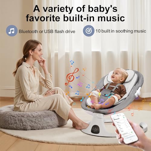 Baby Rocker and Swing with Bluetooth