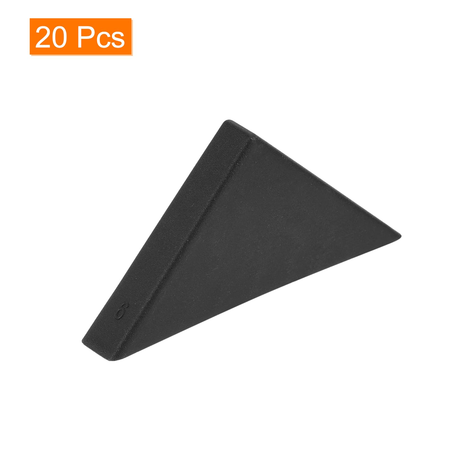 QUARKZMAN 20 sztuk Plastikowa ochrona narożników 6x50 mm narożnik prostokąt szklana poduszka ochronna na narożniki, szkło, lustro, płytki, czarny
