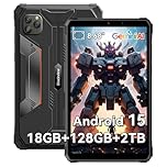 Blackview AI Rugged Tablet, 9 inch Android 15, 18GB+128GB TF 1TB, 180Hz, IP68/IP69K Waterproof, MIL-STD-810H Shockproof, Dual 4G LTE SIM, 16MP+13MP, 18W/OTG/5G WiFi/GPS/NFC/TÜV/Face ID/Glove Mode