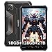 Blackview AI Rugged Tablet, 9 inch Android 15, 18GB+128GB TF 1TB, 180Hz, IP68/IP69K Waterproof, MIL-STD-810H Shockproof, Dual 4G LTE SIM, 16MP+13MP, 18W/OTG/5G WiFi/GPS/NFC/TÜV/Face ID/Glove Mode