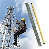 Poste de medición de altura retráctil de alto voltaje, regla de torre de resina epoxi ligera y dieléctrica, for trabajadores de telecomunicaciones y linieros(12m/39.4ft)