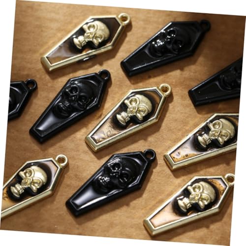 Accesorios de joyería de Halloween con 50 piezas de abalorios metálicos para manualidades 6