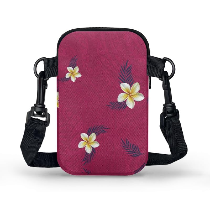 Image of Hawaiian Tribal Small Crossbody Bags for Women Cell Phone Bag Purse, Sea Turtle Zipper Sling Purses Shoulder Bag