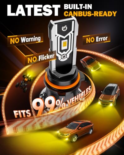 Image of Auxbeam PSX26W 12278 Fog Lights Golden Yellow Offroad Lights 10000LM | 400% brightness, quick installation, all in one design, fanless, quiet, plug and play, 3000k golden yellow