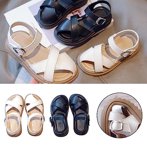 Strap Kids Girls Sandal Casual Solid Color Rubber Sole Alternate Vamp Metal Buckle Birthday Party School Girl Shoes2
