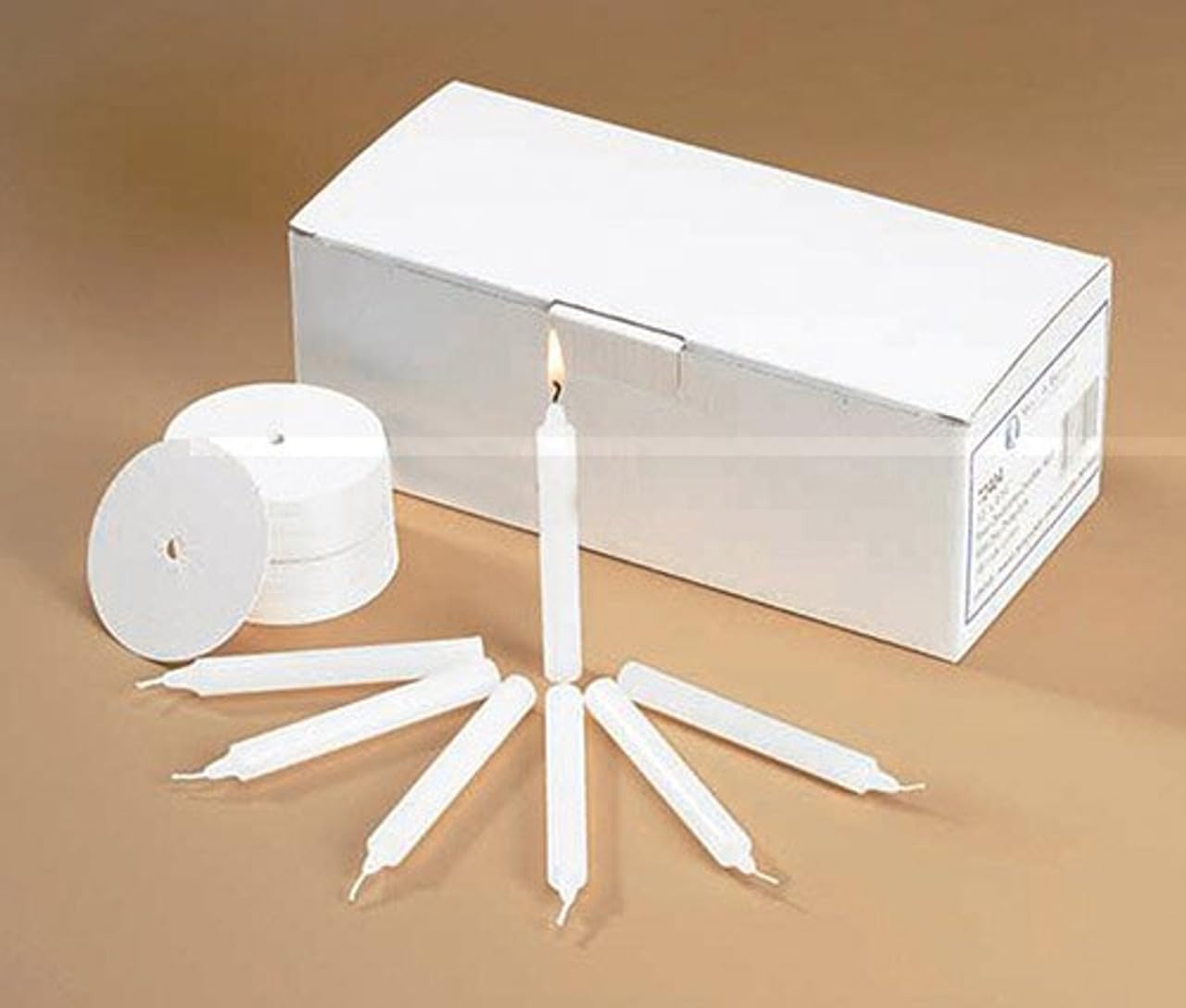 No. 3 Polar Devotional with Paper Drip Protectors Paraffin Wax Long Hours Lasting Unscent Candle for Devotion Religious Prayer Candles