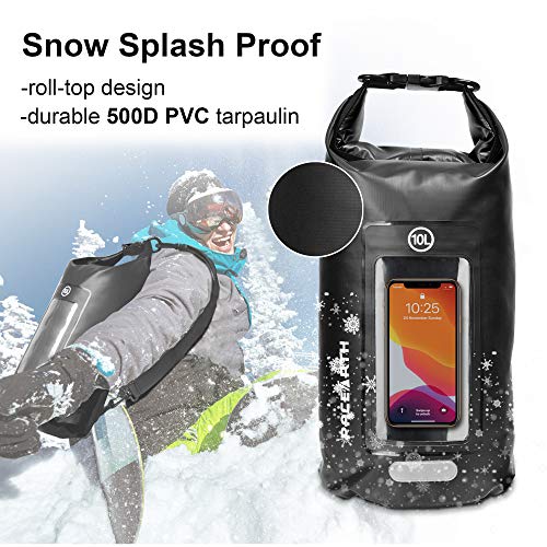 image for PACEARTH Snow Splash Proof Dry Bag, 10L 20L 30L Dry Storage Bag Backpa