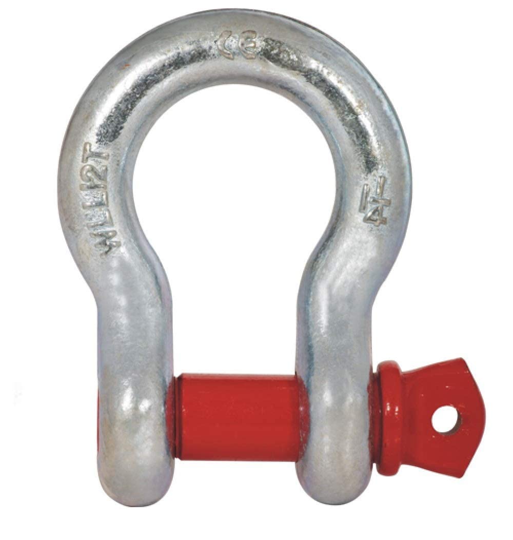 Qadar Bow Shackle - Heavy Duty Alloy Steel Bow Shackle for Towing and Lifting - Screw Pin Type, CE Certified - Controlled Protection (4.75 Ton, 1)-image-10