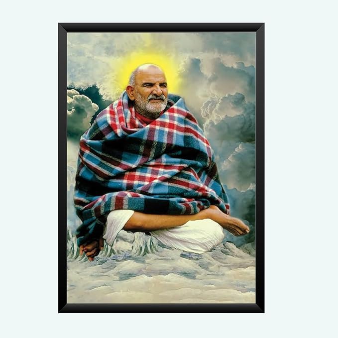 INDIANSTORE4EVERYONE Neem Karoli Baba Photo Frame Neev Karori 5X7 Photo Frame_AQD1_74