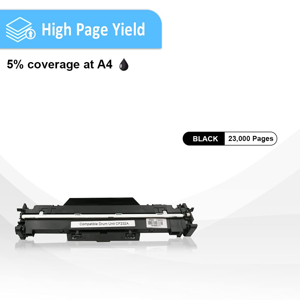 Compatibile Tamburo 32A CF232A Nero Sostituzione per HP Laserjet pro M118dw M203d M203dn M203dw M220 MFP M227fdn M227fdw M148fdw M148dw M148fdw Stampante（Tamburo 23000 Pagine）