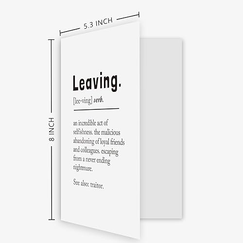 Miniatura 2 de Ogeby Tarjeta de definición para compañero de trabajo, divertida tarjeta de despedida para él y ella, tarjeta de felicitación para el trabajo, mejor