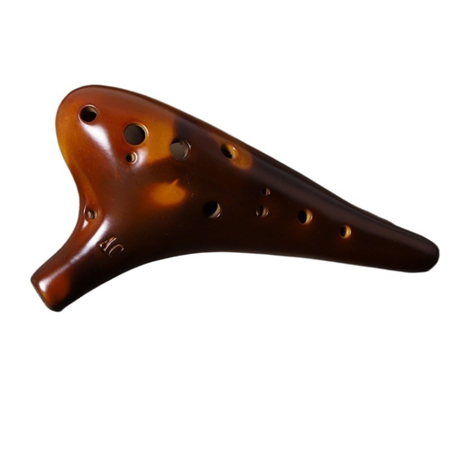 Ocarina principianti Strumento Musicale Ocarina A Dodici Fori Giallo Ambra Con Chiave In Do Contralto Strumento Musicale Ocarina In Do