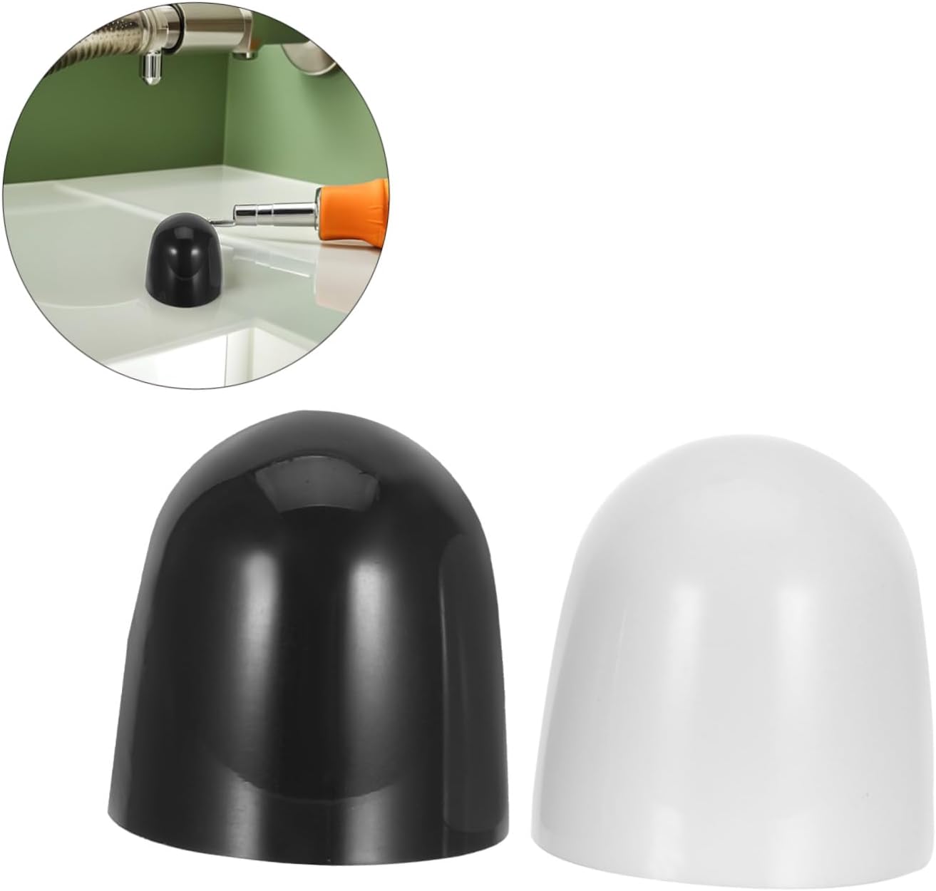 8pcs Plastic Toilet Bolt Caps Decorative Floor Mounting Screw Covers for Bathroom, Prevent Accidental Marks and Resist Wear, Easy Installation Toilet Base Screw Caps