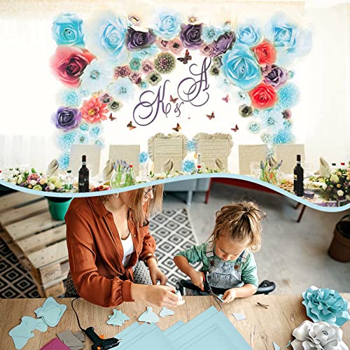 100 folhas de papel colorido azul 8,5 x 11 de papel grosso, papel de impressão Goefun cartão de 36 k